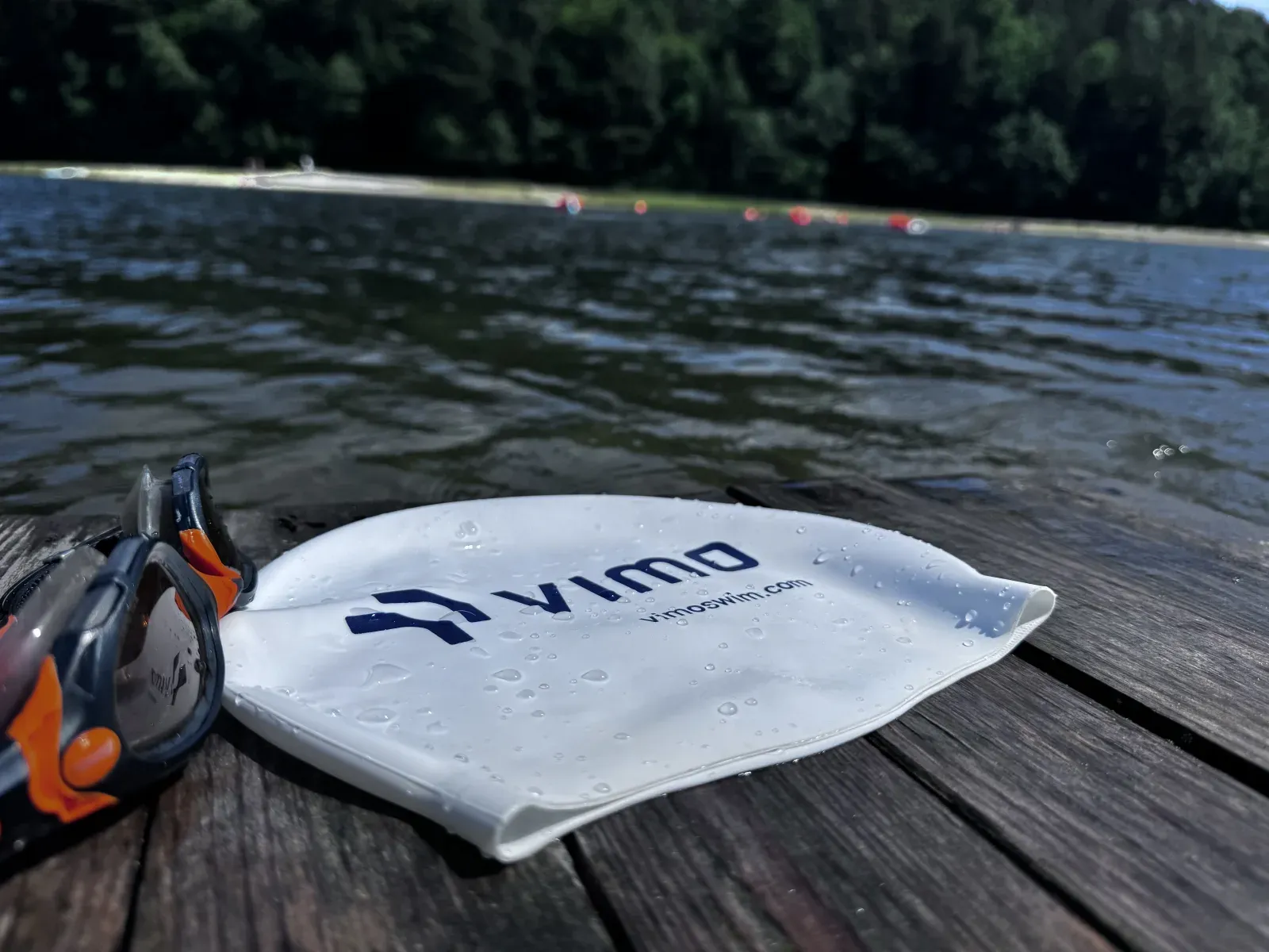 A seasoned swimmer enjoying the open water at the camp
