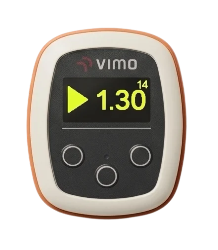 Vimo tempo trainer running at 1.30 seconds with the rep counter at 14