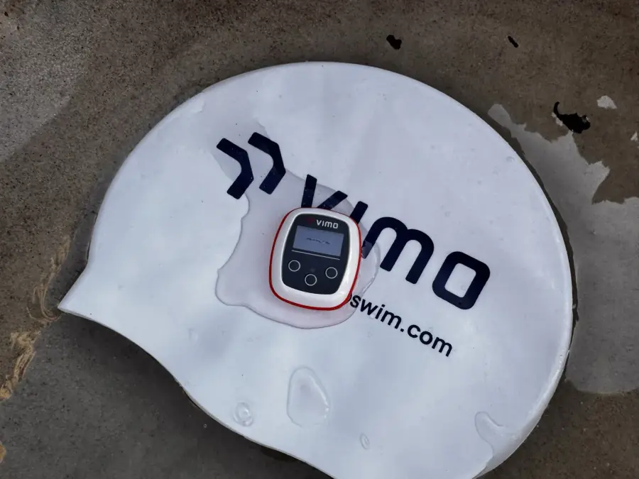 On a soaked cap between laps.
